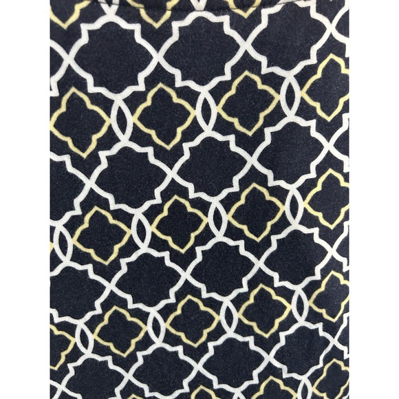 Charter Club Women XL Navy Blue Geometric Pima Cotton Boat Neck T-Shirt Top - Picture 3 of 7